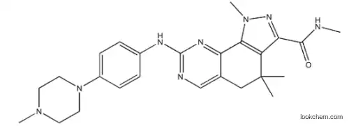 N,1,4,4-tetramethyl-8-[4-(4-methylpiperazin-1-yl)anilino]-5H-pyrazolo[4,3-h]quinazoline-3-carboxamide,802539-81-7