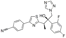 4-[2-[(2R,3R)-3-(2,4-difluorophenyl)-3-hydroxy-4-(1,2,4-triazol-1-yl)b utan-2-yl]-1,3-thiazol-4-yl]benzonitrile