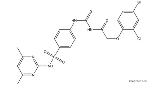 2-(4-bromo-2-chlorophenoxy)-N-[[4-[(4,6-dimethylpyrimidin-2-yl)sulfamoyl]phenyl]carbamothioyl]acetamide,587841-73-4