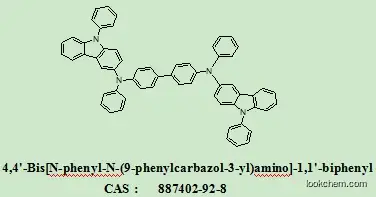 Competitive OLED material 4,4'-Bis[N-phenyl-N-(9-phenylcarbazol-3-yl)amino]-1,1'-biphenyl
