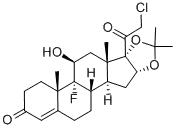 Pregn-4-ene-3,20-dione,21-chloro-9-fluoro-11-hydroxy-16,17-[(1-methylethylidene)bis(oxy)]-, (11b,16a)-CAS NO.: 3093-35-4