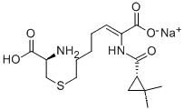 2-Heptenoicacid,7-[[(2R)-2-amino-2-carboxyethyl]thio]-2-[[[(1S)-2,2-dimethylcyclopropyl]carbonyl]amino]-,sodium salt (1:1), (2Z)-CAS NO.: 81129-83-1