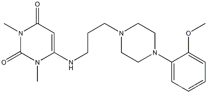 2,4(1H,3H)-Pyrimidinedione,6-[[3-[4-(2-methoxyphenyl)-1-piperazinyl]propyl]amino]-1,3-dimethyl-CAS NO.: 34661-75-1