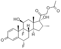 Pregna-1,4-diene-3,20-dione,21-(acetyloxy)-6,9-difluoro-11,17-dihydroxy-16-methyl-, (6a,11b,16a)-CAS NO.: 2823-42-9