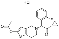 Ethanone,2-[2-(acetyloxy)-6,7-dihydrothieno[3,2-c]pyridin-5(4H)-yl]-1-cyclopropyl-2-(2-fluorophenyl)-,hydrochloride (1:1)CAS NO.: 389574-19-0