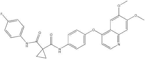 1,1-Cyclopropanedicarboxamide,N-[4-[(6,7-dimethoxy-4-quinolinyl)oxy]phenyl]-N'-(4-fluorophenyl)-CAS NO.: 849217-68-1