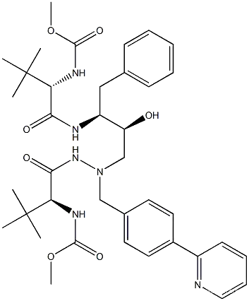 2,5,6,10,13-Pentaazatetradecanedioicacid,3,12-bis(1,1-dimethylethyl)-8-hydroxy-4,11-dioxo-9-(phenylmethyl)-6-[[4-(2-pyridinyl)phenyl]methyl]-,1,14-dimethyl ester, (3S,8S,9S,12S)-CAS NO.: 198904-31-3