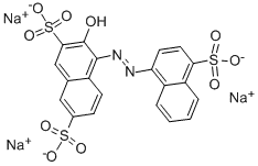 2,7-Naphthalenedisulfonicacid, 3-hydroxy-4-[2-(4-sulfo-1-naphthalenyl)diazenyl]-, sodium salt (1:3)CAS NO.: 915-67-3