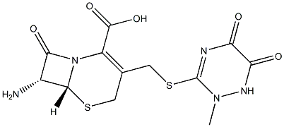 (6R-trans)-7-amino-8-oxo-3-[[(1,2,5,6-tetrahydro-2-methyl-5,6-dioxo-1,2,4-triazin-3-yl)thio]methyl]-5-thia-1-azabicyclo[4.2.0]oct-2-ene-2-carboxylic acidCAS NO.: 58909-56-1