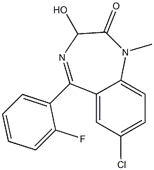 7-chloro-5-(2-fluorophenyl)-1,3-dihydro-3-hydroxy-1-methyl-2H-1,4-benzodiazepin-2-oneCAS NO.: 52391-89-6
