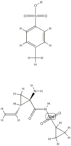 CyclopropanecarboxaMide, 1-aMino-N-(cyclopropylsulfonyl)-2-ethenyl-,(1R,2S)-, 4-Methylbenzenesulfonate(1:1)CAS NO.: 1028252-16-5