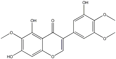 5,7-dihydroxy-3-(3-hydroxy-4,5-dimethoxyphenyl)-6-methoxy-4-benzopyroneCAS NO.: 548-76-5
