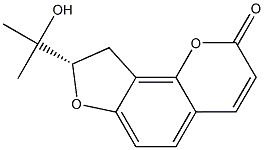 2H-Furo(2,3-h)-1-benzopyran-2-one, 8,9-dihydro-8-(1-hydroxy-1-methylet hyl)-, (S)-CAS NO.: 3804-70-4
