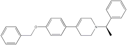 (R)-4-(4-(benzyloxy)phenyl)-1-(1-phenylethyl)-1,2,3,6-tetrahydropyridineCAS NO.: 257928-43-1