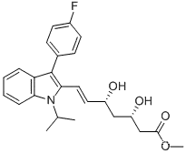 Tert-butyl(E)-3,5-Dihydroxy-7-[3-(4-Fluorophenyl)-1- Methylethyl-Indol-2'-yl] Hept-6-enoateCAS NO.: 93957-53-0