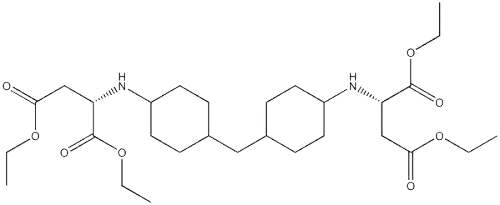 Aspartic acid,N,N'-(methylenedi-4,1-cyclohexanediyl)bis-, 1,1',4,4'-tetraethyl esterCAS NO.: 136210-30-5