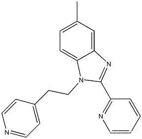 1H-Benzimidazole,5-methyl-2-(2-pyridinyl)-1-[2-(4-pyridinyl)ethyl]-   80477-77-6