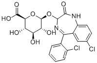 (2S,3S,4S,5R,6S)-6-((7-chloro-5-(2-chlorophenyl)-2-oxo-2,3-dihydro-1H-benzo[e][1,4]diazepin-3-yl)oxy)-3,4,5-trihydroxytetrahydro-2H-pyran-2-carboxylic acid