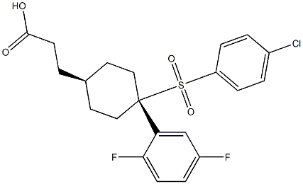 cis-4-[(4-Chlorophenyl)sulfonyl]-4-(2,5-difluorophenyl)cyclohexanepropanoic acidCAS NO.: 471905-41-6