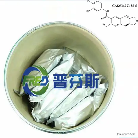 Factory Supply High Quality 4-QuinazolinaMine, N-(3-chloro-4-fluorophenyl)-6-nitro-7-[[(3S)-tetrahydro-3-furanyl]oxy]- CAS NO.314771-88-5