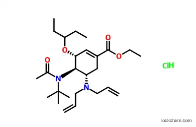 (3R,4R,5S)-4-N-Acetyl(1,1-dimethylethyl)amino-5-N,N-diallylamino-3-(1-ethylpropoxy)-1-cyclohexene-1-carboxylic acid ethyl ester monohydrochloride