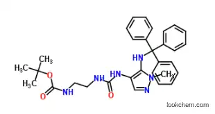 Lower Price N-[2-[[[[1-Methyl-5-[(Triphenylmethyl)Amino]-1H-Pyrazol-4-yl]amino]carbonyl]ethyl]carbamic Acid Tert-Butyl Ester on stock