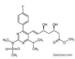 Rosuvastatin methyl ester: methyl (E,3R,5S)-7-[4-(4-fluorophenyl)-2-[methyl(methylsulfonyl)amino]-6-propan-2-ylpyrimidin-5-yl]-3,5-dihydroxyhept-6-enoate