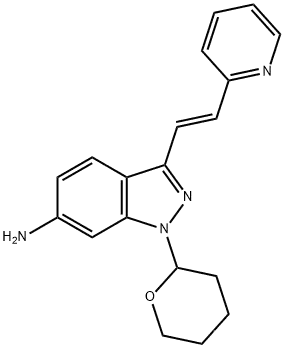 (E)-3-(2-(pyridin-2-yl)vinyl)-1-(tetrahydro-2H-pyran-2-yl)-1H-indazol-6-amine