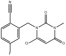 2-[(6-Chloro-3,4-dihydro-3-methyl-2,4-dioxo-1(2H)-pyrimidinyl)methyl]-4-fluorobenzonitrile