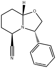 [5H.oxazolo[3,2-a]piperidine-5-Carbonitrice,hexahydro-3-phenyl-[3alpha,5beta,8alpha,beta]