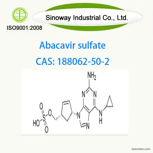 Factory Supply Abacavir Sulfate USP CAS 188062-50-2(188062-50-2)
