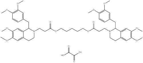 pentamethylene bis[1-(3,4-dimethoxybenzyl)-3,4-dihydro-6,7-dimethoxy-1H-isoquinoline-2-propionate], dioxalate