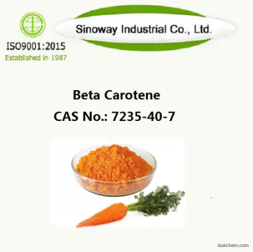 Factory supply 1%;10%;20%;30%,50%,90%;99%up Beta Carotene powder(7235-40-7)