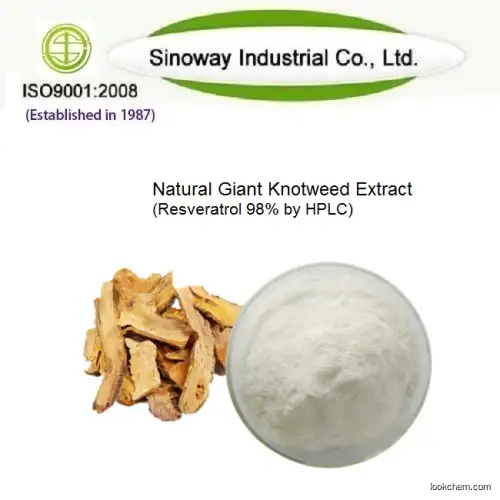 Natural Giant Knotweed Extract Resveratrol Powder 98%(501-36-0)