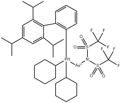 2-Dicyclohexylphosphino-2μ,4μ,6μ-triisopropylbiphenyl gold(I) bis(trifluoromethanesulfonyl)imide