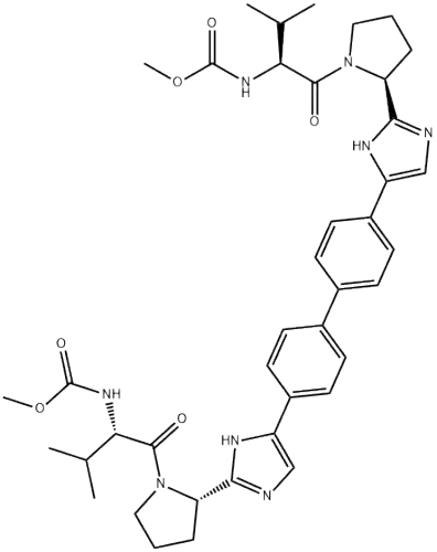 dimethyl (2S,2'S)-1,1'-((2S,2'S)-2,2'-(4,4'-(biphenyl-4,4'-diyl)bis(1H-imidazole-4,2-diyl))bis(pyrrolidine-2,1-diyl))bis(3-methyl-1-oxobutane-2,1-diyl)dicarbamate