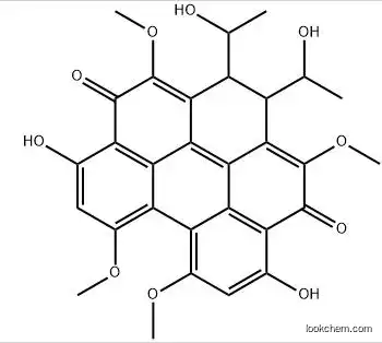 1,2-Dihydro-5,10-dihydroxy-1,2-bis(1-hydroxyethyl)-3,7,8,12-tetramethoxybenzo[ghi]perylene-4,11-dione