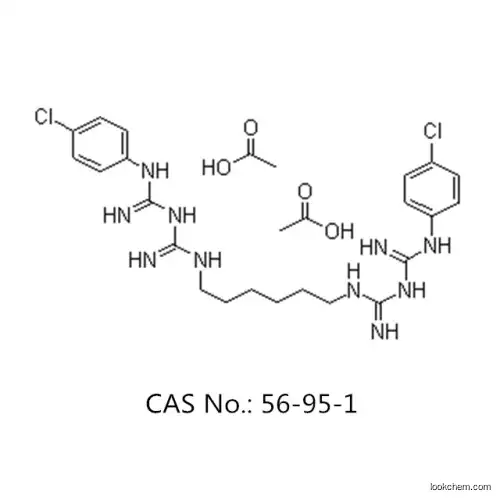 99% Chlorhexidine acetate C26H38Cl2N10O4(56-95-1)