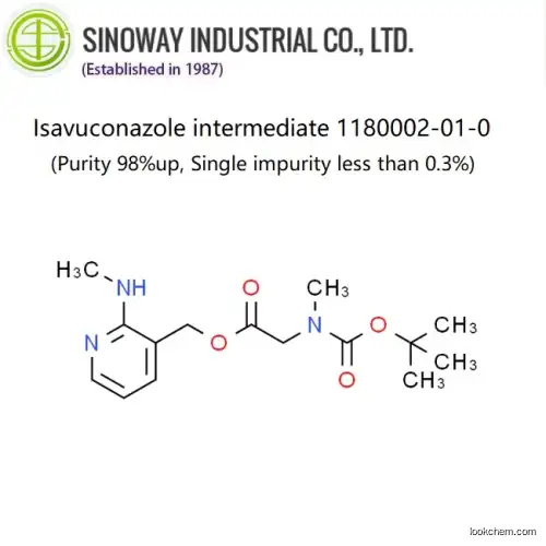 Isavuconazole intermediate 1180002-01-0, Purity 98%up, Single impurity less than 0.3%