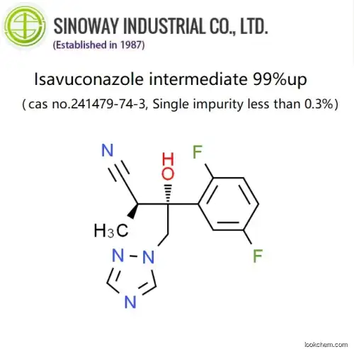 Factory suppliy high purity 99% Isavuconazole intermediate 241479-74-3