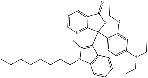7-[4-(Diethylamino)-2-ethoxyphenyl]-7-(2-methyl-1-octyl-1H-indol-3-yl)furo[3,4-b]pyridin-5(7H)-one