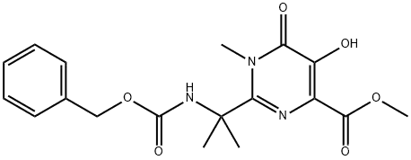 Cas no.888504-27-6 98% 1,6-dihydro-5-hydroxy-1-methyl-2-[1-methyl-1-[[(phenylmethoxy)carbonyl]amino]ethyl]-6-oxo-4-Pyrimidinecarboxylic acid methyl ester