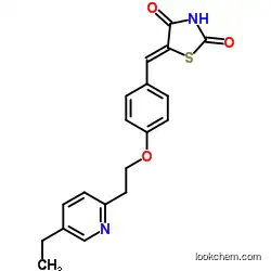 Factory direct sale Top quality 5-(4-(2-(5-Ethylpyridin-2-yl)ethoxy)benzylidene)thiazolidine-2,4-dione CAS.627502-58-3