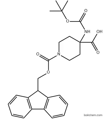 4-(Boc-amino)-1-(Fmoc-piperidinyl)-4-carboxylic Acid, 99%, 368866-07-3