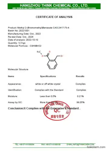 High purity Methyl 2-(Bromomethyl)Benzoate stock
