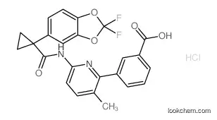 3-(6-{[1-(2,2-Difluoro-benzo[1,3]dioxol-5-yl)-cyclopropanecarbonyl]-amino}-3-methyl-pyridin-2-yl)-benzoicacidhydrochloride CAS1160221-26-0