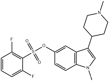 1-methyl-3-(1-methylpiperidin-4-yl)-1H-indol-5-yl 2,6-difluorobenzenesulfonate  CAS:445441-26-9