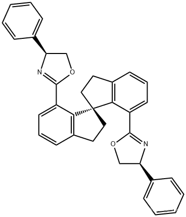 (S)-7,7Bis[(4S)-(phenyl)oxazol-2-yl)]-2,23,3tetrahydro-1,1spirobiindane, min. 97% (Sa,S,S)-SpiroBOX  CAS:940880-69-3