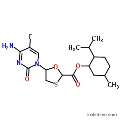 [1R-[1(2S*,5R*),2beta,5alpha]]-5-(4-Amino-5-fluoro-2-oxo-1(2H)-pyrimidinyl)-1,3-oxathiolane-2-carboxylic acid 5-methyl-2-(1-methylethyl)cyclohexyl ester CAS147126-75-8