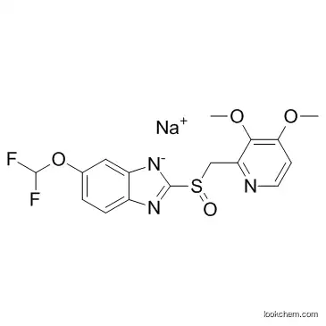 5-(Difluoromethoxy)-2-(((3,4-dimethoxy-2-pyridinyl)methyl) sulfinyl)-1H-benzimidazole sodium CAS138786-67-1